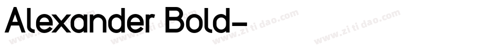 Alexander Bold字体转换
